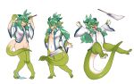  2022 alternate_species anthro barefoot breasts clothed clothing dragon feet female green_eyes green_hair hair hi_res holding_object horn human human_to_anthro kochiya_sanae looking_up mammal navel partially_clothed sequence simple_background smile solo species_transformation syo_you9 touhou transformation underwear underwear_down video_games white_background 