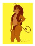  anthro butt clothing disney felid fur girly hair hi_res lion lovemet123_(lovemet_room) male male_focus mammal pantherine red_eyes red_hair simba smile solo solo_focus tail_tuft the_lion_king thick_thighs thong tuft underwear yellow_body yellow_fur 