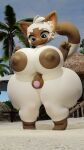anthro beach beach_house beach_hut big_breasts big_butt blue_eyes breasts butt domestic_cat eejacee erect_nipples eyewear felid feline felis fur genitals glasses gynomorph hands_on_hips hi_res huge_breasts huge_butt hyper hyper_breasts hyper_butt intersex jay_(eejacee) looking_at_breasts looking_down looking_pleasured male male/male mammal multicolored_body multicolored_fur net nipples palm_tree paws penis plant red_eyewear red_glasses sand sea short_stack siamese small_penis solo standing tail tree two_tone_body two_tone_fur warm_lighting water whiskers wide_hips