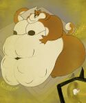 absurd_res almost_fully_inside anal anal_vore anthro anus bed bedroom_eyes belly big_belly big_butt big_moobs broken_bed brown_body brown_fur butt canid canine canis curled_tail deep_navel domestic_dog double_chin duo fart fart_cloud fart_fetish fart_through farting_on_another farting_on_prey fat_rolls feet_first fur furniture gas gassy hand_on_belly hi_res holding_belly huge_belly hyper hyper_belly immobile jadetanuki living_insertion looking_at_viewer male male/male mammal mattress moobs morbidly_obese narrowed_eyes navel obese overweight pillow puffy_anus raised_tail seductive shiba_inu smelly smile solo spitz stink_fumes tail tongue tongue_out vore white_belly