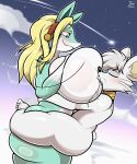  2025 5_toes absurd_res accessory anthro arm_around_partner arm_around_waist bedroom_eyes bent_arm big_breasts big_butt biped black_nose blonde_eyebrows blonde_eyelashes blonde_hair blue_sky blush bodily_fluids breast_grab breast_play breast_squish breast_suck breastfeeding breasts butt butt_squish cel_shading cheek_tuft cloud cloudy_sky colored countershade_ears countershade_face countershade_torso countershading dark_eyeshadow daybreak detailed_background digital_drawing_(artwork) digital_media_(artwork) dripping dripping_milk duo ear_tuft eyebrows eyelashes eyes_closed eyeshadow facial_tuft feet female female_anthro fennyfen_1 fur glistening glistening_body glistening_breasts glistening_eyes gold_(metal) gold_neck hair hair_accessory hairband half-closed_eyes hand_on_breast hanging_on hi_res holding_onto_partner holding_up holding_up_other_character holding_up_partner huge_breasts humanoid_feet ippan_josei lactating larger_female leg_around_partner long_hair looking_at_another looking_at_partner looking_down looking_down_at_partner makeup male male/female male_anthro mammal marigold_(ner0_kobold) markings milk monotone_body monotone_fur motion_lines mouse mouse_ears mouse_tail mouth_on_breast multicolored_body murid murine my_hero_academia narrowed_eyes natural_eyeshadow nude nude_anthro nude_female nude_male outside plantigrade pointy_ears prick_ears pupils quirked_human_(my_hero_academia) red_hairband rodent seductive sex shaded shooting_star short_anthro short_hair short_male signature size_difference sky smaller_male smile snout squish standing star starry_sky sucking tail tail_around_partner tail_around_waist tan_body tan_inner_ear teal_body teal_ears thick_thighs thin_tail toes tuft two_tone_body watermark whiskers white_body white_fur white_hair white_pupils white_sclera white_tuft wide_hips 