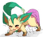  bad_id bad_pixiv_id blush ditto furry gen_1_pokemon gen_4_pokemon leafeon no_humans pokemon pokemon_(creature) sex tears translation_request 