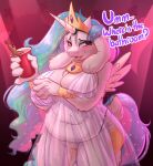 2025 4_fingers anthro anthro_peeing arm_under_breasts armor aroused_smile asking asking_viewer backlighting belly belly_overhang beverage big_breasts big_hair biped blush bodily_fluids bodypaint boss_monster_(undertale) bovid bracelet breasts caprine claws clothed clothed_anthro clothed_female clothing container cosplay costume covering covering_breasts covering_self crossover crossover_cosplay crown cup digital_drawing_(artwork) digital_media_(artwork) disposable_cup dress ellipsis embarrassed embarrassed_horny english_description english_text fake_cutie_mark fake_hair fake_tail fake_unicorn_horn fake_wings feathered_wings feathers female female_anthro female_peeing finger_claws fingers flesh_fang floppy_ears fluffy_ears friendship_is_magic front_view fur gem genital_fluids genitals glistening glistening_breasts glistening_crown glistening_hair glistening_horn glistening_jewelry glistening_tail glistening_thighs glistening_tiara gold_(metal) gold_bracelet gold_headwear gold_jewelry gold_neckwear gold_tiara gold_wristwear hair hasbro headgear hi_res holding_beverage holding_object horn ineffective_clothing innie_vulva jewelry light lighting long_hair long_tail looking_aside looking_away lop_ears mammal mature_anthro mature_female multicolored_hair multicolored_tail my_little_pony navel neckwear nipple_dip nipples open_mouth open_smile party peeing peytral pink_background pink_eyes pink_lighting pink_nipples portrait princess_celestia_(mlp) pubes public public_nudity public_peeing purple_gem purple_text question question_mark scut_tail short_horn short_tail simple_background slightly_chubby slightly_chubby_anthro slightly_chubby_female small_horn smile snout solo sparkles sparkling_hair sparkling_tail spotlight standing standing_pee tail talking_to_viewer technically_nude text thick_thighs three-quarter_portrait tiara toriel translucent translucent_clothing translucent_dress undertale undertale_(series) urine urine_on_leg urine_stream vulva white_body white_feathers white_fur white_horn wide_hipped_anthro wide_hipped_female wig wings witchtaunter