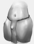  anthro bottomwear bulge canid canine clothing digital_media_(artwork) fox fur genital_outline greyscale loincloth loincloth_only male male/male mammal monochrome penis_outline rararaty ravi simple_background sketch solo thick_thighs white_background 