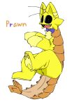 2024 absurd_res ambiguous_anthro ambiguous_gender animal_costume animate_inanimate anthro arms_bent big_eyes biped cel_shading cheek_tuft chest_tuft compression_artifacts countershade_feet countershade_fur countershading dated delibas_(misoden) digital_drawing_(artwork) digital_media_(artwork) ears_up english_text facial_tuft fake_antennae fake_tail feet felid feline food_costume fur hi_res highlighted_text living_clothing living_costume living_fursuit looking_at_viewer mammal misoden_(artist) monotone_background monotone_face monotone_hands multicolored_body multicolored_fur noseless open_mouth open_smile orange_text pointy_ears prawn_costume prick_ears purple_text shaded sharp_teeth side_view simple_background smile smiling_at_viewer solo stitch_(sewing) tan_body tan_countershading tan_fur tan_hands tan_tuft teeth text tongue tuft two_tone_body two_tone_fur white_background wide_smile wordplay yellow_arms yellow_body yellow_ears yellow_face yellow_fur yellow_legs yellow_tuft