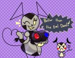 2024 2_antennae alien angry antennae_(anatomy) anthro arm_markings bar_emanata bedroom_eyes big_breasts black_antennae black_breasts black_eyes black_markings black_nose black_stripes black_text blue_nipples blush blush_stickers bolt_(fastener) breast_size_difference breasts cable_tail clothes_hanger clothing cloud_emanata digital_drawing_(artwork) digital_media_(artwork) directional_arrow dotted_background dress duo ele_chan eleking emanata english_text female flat_chested frown glistening glistening_nipples grey_arms grey_body grey_clothing grey_dress grey_eyelids hands_on_hips hands_on_own_hips head_markings hi_res kaiju looking_at_viewer machine markings mismatched_nipples narrowed_eyes nipples one_eye_closed pattern_background presenting presenting_breasts pseudo_clothing pseudo_dress purple_background red_blush red_nipples robo_ele robot robot_anthro seductive simple_background smile standing striped_arms striped_markings stripes tan_body tan_eyes tan_teeth tan_text teeth text ultraman_(series) unusual_antennae zaldenvire