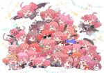  6+girls :3 ahoge annotation_request aqua_kimono bandaged_head bandages belt black_belt black_dress black_footwear black_hairband black_shirt black_sleeves black_wings boots bow brown_hair butterfly_hair_ornament buttons chibi chibi_only china_dress chinese_clothes closed_eyes colored_skin copyright_request cropped_shirt detached_sleeves doraemon doraemon_(character) double-breasted double-parted_bangs dress drill_hair dual_persona flower flying frilled_hairband frills glasses grey_jacket grey_skin grey_skirt hair_between_eyes hair_bow hair_flower hair_ornament hair_ribbon hair_stick hairband hairclip hat holding holding_staff horns index_finger_raised jacket japanese_clothes kasane_neko_(haru57928031) kasane_teto kasane_teto_(halloween) kasane_teto_(sv) kepi kimono layered_sleeves leaf_hair_ornament liar_dancer_(synthesizer_v) meishou_roman_(utau) mesmerizer_(vocaloid) microphone miku_symphony_(vocaloid) military_hat mimi_no_aru_robot_no_uta_(utau) mob_cap multiple_girls naboo one_eye_closed outstretched_arms override_(synthesizer_v) pink_hair pleated_dress pleated_skirt project_diva_(series) project_diva_f red_belt red_dress red_eyes red_hair red_hat red_skirt ribbon shirt shorts shoulder_belt simple_background skirt skirt_set smile smiley_hat_ornament solid_oval_eyes staff star-shaped_pupils star_(symbol) star_hair_ornament sweatdrop symbol-shaped_pupils synthesizer_v teeth tetofes twin_drills upper_teeth_only utau white_background white_bow white_dress white_ribbon white_shirt wings yoshiwara_lament_(utau) 