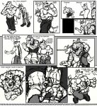2018 5_fingers accent anthro barefoot biped bottomwear brother_(lore) brothers_(lore) canid canine canis clothed clothed_anthro clothed_male clothing comic dialogue dominant dominant_anthro dominant_male english_text eyewear feet felid fingerless_gloves fingers fluffy fluffy_tail footwear fur furgonomic_bottomwear furgonomic_pants furgonomics glasses gloves group hair handwear hi_res isaac_packard kctk laugh looking_at_another male male/male mammal marcus_packard muscular muscular_anthro muscular_male necktie open_mouth open_smile pantherine pants rockwell_packard shirtless_anthro shirtless_male shoes sibling_(lore) sitting sleeveless_shirt smile snout standing striped_body striped_fur stripes submissive submissive_anthro submissive_male tail text tickle_fetish tickling tickling_belly tickling_feet tickling_sides tiger tongue wearing_glasses wolf