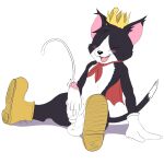 1:1 absurd_res anthro balls blush bodily_fluids cait_sith_(ff7) cat-sith celtic_mythology clothed clothing cum cumshot ejaculation erection european_mythology eyes_closed felid feline final_fantasy final_fantasy_vii foreskin genital_fluids genitals hi_res male mammal masturbation mythology open_mouth partially_clothed penis retracted_foreskin sitting solo spread_legs spreading square_enix sweat sweatdrop twerpishimp