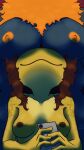 absurd_res anthro areola bat boobs_on_face breasts_on_face duo electronics female female/female gecko gynomorph_(lore) hema_(pitta_the_italian) hi_res holding_object holding_phone lizard looking_pleasured mammal nipples phone pitta_the_italian reptile scalie selfie these_aren&#039;t_my_glasses valerie_(pitta_the_italian)
