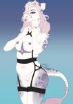  absurd_res anthro bdsm belly_overhang big_bottom_lips bondage bound female flatcolors fluffy fur fur_markings giraffe giraffid hi_res horn jewelry mammal markings nipple_piercing nipples ossicone persephone piercing raised_tail ring solo thefloofdragon 