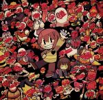  2others 6+boys 6+girls alphys annoying_dog arm_up arthropod_girl asgore_dreemurr asriel_dreemurr black_hair black_pants black_tank_top blonde_hair blue_jacket blue_skin blue_sweater blush_stickers boots bow brown_pants burgerpants chara_(undertale) character_request chibi cigarette closed_eyes colored_skin creature crossed_out everyone eyepatch fire flower flowey_(undertale) ghost glasses goat_boy goat_girl green_sweater grillby grin hair_bow hat holding holding_knife horns horse_boy jacket jerry_(undertale) knife mad_dummy_(undertale) mettaton mettaton_ex monster_kid_(undertale) muffet multiple_boys multiple_girls multiple_others napstablook onionsan pants papyrus_(undertale) ponytail purple_skin red_boots red_hair red_scarf sans_(undertale) scarf skeleton smile spider_girl striped_clothes striped_sweater sweater tank_top tears teeth temmie terada_tera toriel tsunderplane turtle undertale undyne vulkin w.d._gaster white_fur 