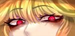 1girl absurdres beanbean64 blonde_hair close-up english_commentary eye_focus eyelashes highres junko_(touhou) looking_at_viewer red_eyes solo straight-on touhou 
