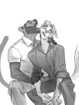  alternate_species anthro canid canine cheek_lick clothed clothing duo face_lick felid halcyon1796 licking male male/male mammal neil_(tenet) pantherine protagonist_(tenet) teeth tenet tongue tongue_out 