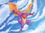  2021 4:3 absurd_res activision aged_up anthro anthrofied claws clothing cloud donttouchmylasagna dragon finger_claws fingerless_gloves flying gloves handwear hi_res male purple_body scalie sky solo spyro spyro_the_dragon video_games wings 