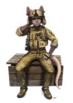  2022 5_fingers anthro armor clothing crate fingers headgear helmet hi_res looking_at_viewer male mammal military_uniform mouse murid murine pgm300 photo_background rodent sitting soldier soldier_uniform solo uniform warrior 