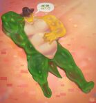 animate_inanimate anthro asymmetrical_coloring belly candy clothing cowboy_hat crocodile crocodilian dessert english_text featureless_crotch featureless_feet feet food glitch_productions gummigoo_(tadc) gummy_(food) hat hat_only headgear headgear_only headwear headwear_only hi_res humanoid_feet humanoid_heel huzzhuz male mostly_nude musclegut muscular null pecs plantigrade reptile scalie solo text the_amazing_digital_circus translucent translucent_body