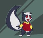  absurd_res crushpepper hi_res mammal mephitid pandan_(crushpepper) pepper_(crushpepper) perilla_(crushpepper) purslane_(crushpepper) red_eyes simple_background skunk tagme 