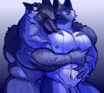  abs animal_humanoid anthro anthro_on_anthro barazoku biceps big_muscles canid canid_humanoid canine canine_humanoid canis domestic_dog duo embrace enjoying garnett genitals german_shepherd herding_dog hi_res humanoid incest_(lore) looking_at_another looking_at_partner looking_down looking_pleasured male male/male mammal mammal_humanoid mature_anthro mature_male moobs muscular nude pastoral_dog patrick_(drks) pecs penis pinumontbalou smile wet 