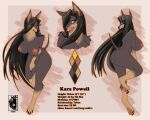  absurd_res anthro big_breasts breasts brown_hair canid canine canis digitigrade dobermann domestic_dog female hair hi_res mammal model_sheet pinscher solo wide_hips ywolfdrein 