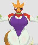  absurd_res anthro breasts clothed clothing female fur hi_res kyle_furs nintendo nipples pokemon pokemon_(species) simple_background solo video_games 