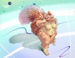 2025 abstract_background absurd_res anthro belly belly_overhang black_nose breasts casual_nudity cc-by-nc-sa creative_commons detailed detailed_fur digital_media_(artwork) digital_painting_(artwork) dipstick_tail endoric facial_markings featureless_breasts feet female fingers full-length_portrait fur gesture hand_gesture happy head_markings hi_res high-angle_view looking_at_viewer mammal markings mask_(marking) multicolored_body multicolored_fur no_pupils nude open_mouth open_smile orange_body orange_eyes orange_fur overweight overweight_anthro overweight_female painting_(artwork) pointing pointing_at_self portrait procreate_(artwork) procyonid raccoon sam_(redvelvetcake64) shaded shadow smile snaggle_tooth snout soft_shading solo standing tail tail_markings thick_thighs three-quarter_view toes white_body white_fur wide_hips