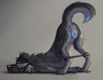  a_dusty_wolf anatomically_correct anatomically_correct_genitalia animal_genitalia animal_pussy anus ass_up back_tuft bdsm black_body black_fur blue_anus blue_body blue_eyes blue_fur blue_inner_ear blue_nose blue_pawpads blue_paws blue_pussy bondage bound butt canid canine canine_genitalia canine_pussy canis cheek_tuft digitigrade domestic_dog facial_tuft female feral fur genitals grey_body grey_fur leg_spreader leg_tuft looking_at_viewer mammal multicolored_body multicolored_fur muzzle_(object) muzzled pawpads paws presenting presenting_hindquarters presenting_pussy pussy restraints rodi simple_background smile smiling_at_viewer solo spread_legs spreader_bar spreading submissive tail tuft wolf 