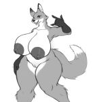  abdominal_bulge aliasing anthro areola armello belly big_areola big_breasts big_butt big_nipples breasts butt canid canine chubby_female curvy_body curvy_figure digital_media_(artwork) female female/female fluffy fluffy_tail fox fur genitals greyscale hand_on_hip huge_breasts larger_female looking_at_viewer mammal miau_nah monochrome nipples nude open_mouth orange_body orange_fur pussy scarlet_(armello) simple_background size_difference smile solo standing thick_thighs vaginal video_games white_body white_fur wide_hips 