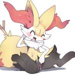 2025 3_fingers 3_toes absurd_res after_masturbation anthro big_ears big_tail biped black_body black_fur blush blush_lines bodily_fluids braixen canid canine cheek_tuft digitigrade dipstick_tail eyes_closed facial_tuft fangs feet female female_anthro fingers fluffy fluffy_tail fur gaping gaping_pussy generation_6_pokemon genital_fluids genitals hand_behind_head hi_res humanoid_genitalia humanoid_pussy inner_ear_fluff mammal markings multicolored_body multicolored_fur nintendo nude nude_anthro nude_female open_mouth paws pink_nose pink_tongue pokemon pokemon_(species) pussy pussy_juice_on_hand pussy_juice_on_pussy pussy_juice_string red_body red_fur red_inner_ear_fluff red_tail red_tail_tip simple_background sitting snout solo spread_legs spreading stick stick_in_tail sweat sweaty_face tail tail_markings teeth toes tongue tuft two_tone_tail vaginal_fluids white_background white_body white_fur yellow_body yellow_ears yellow_fur yellow_tail youjomodoki