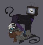 &gt;w&lt; animal_genitalia animal_penis balls big_penis bottomless camera_head clothed clothing comparing comparing_penis domestic_cat duo electronics equine_genitalia equine_penis erection feet felid feline felis feral foot_on_head for_a_head genitals gynomorph gynomorph/male heart_symbol herpestid hi_res intersex intersex/male lying machine male mammal meerkat object_head on_back penis penis_size_difference puppyratcat screen screen_face screen_head shirt simple_background size_difference skibidi_toilet tail television topwear tv_head