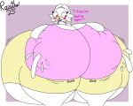 2025 anthro big_breasts big_butt big_nipples blush bodily_fluids border bottomwear bra breast_grab breast_squish breasts buckteeth butt cassi_(reathe) clothing colored dialogue digital_media_(artwork) ears_down english_text eyelashes female flat_colors generation_8_pokemon glorp hand_on_breast hand_on_own_breast hi_res huge_breasts huge_butt huge_nipples huge_thighs hyper hyper_breasts hyper_butt hyper_nipples hyper_thighs lactating lactating_through_clothing lagomorph leporid mammal motion_lines nintendo nipple_outline nipples onomatopoeia open_mouth open_smile pink_background pink_bra pink_clothing pink_eyes pink_mouth pink_nose pink_sports_bra pink_tongue pink_underwear pivoted_ears pokemon pokemon_(species) rabbit reathe scorbunny shorts signature simple_background slosh sloshing_breasts smile solo sound_effects sports_bra squish teeth text thick_thighs tight_clothing tongue underwear wet wet_clothing white_body white_border white_ears yellow_bottomwear yellow_clothing yellow_inner_ear yellow_shorts