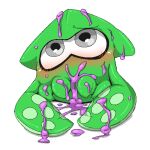  ambiguous_gender animal_humanoid blush cephalopod cephalopod_humanoid coleoid decapodiform doneru feral green_body humanoid ink inkling looking_up low_res lying marine marine_humanoid messy mollusk mollusk_humanoid nintendo simple_background solo splatoon tentacles video_games white_background 