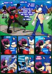 absurd_res ankle_chain anthro archie_comics barefoot bdsm big_breasts blindfold blue_body blue_fur bodily_fluids bondage bondage_pole boots bound breasts chain chain_collar chained chained_legs chaps clothing collar comic cough deep_throat dialogue dildo dildo_in_mouth dildo_insertion disturbed duo echidna english_text eulipotyphlan exhibitionism feet female foot_fetish footwear foreplay fur green_hair green_hill_zone hair hedgehog hi_res high_heels lien-da male male/female mammal moan monotreme nipples oral oral_penetration penetration pole public purple_hair quills_(anatomy) red_body red_fur saliva sega sex_toy sex_toy_in_mouth sex_toy_insertion shoes socks sonic_the_hedgehog sonic_the_hedgehog_(archie) sonic_the_hedgehog_(comics) sonic_the_hedgehog_(series) text tinydevilhorns unimpressed