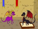  activision cynder dragon duo female feral hi_res legend_of_spyro litter_box litter_box_usage male male/female perspectivezero spyro spyro_a_shadow_legacy spyro_the_dragon temple toilet_use video_games 