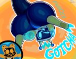 2025 ambiguous_gender antenna_wire anthro big_butt black_body blue_body blue_eyes butt butt_focus butt_shadow claws duo electrical_pole english_text falling featureless_crotch hi_res holographic_claws hooves imminent_facesitting jagged_mouth kila_(kilaflow) kilaflow one_eye_closed onomatopoeia orange_body pupils robot_anthro signature simple_background small_pupils smile solo_focus sound_effects tail teraflop_(kilaflow) text tv_head_robot uromatsu white_body wink yellow_body