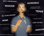 absurd_res anthro beastars bodily_fluids clapping cum cum_on_face cumshot cumshot_on_face ejaculation genital_fluids herpestid hi_res male mammal mongoose solo tanukichaos