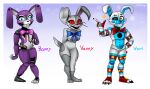  absurd_res anthro banny_(twf) blue_eyes bow_tie e4hargus female five_nights_at_freddy&#039;s hi_res lagomorph leporid looking_at_viewer male mammal open_mouth rabbit red_eyes scottgames the_walten_files vanny_(fnaf) video_games whiskers 