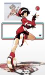  1boy 1girl ace_trainer_(pokemon) backwards_hat baseball_cap belt black_hair black_shoes black_shorts breasts ethan_(pokemon) fingerless_gloves gloves hairband hat highres holding holding_poke_ball jacket long_sleeves open_mouth poke_ball poke_ball_(basic) pokemon pokemon_gsc red_skirt shakeeeeeeeee shoes short_hair shorts shorts_under_skirt skirt 