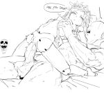  1boy 1girl breasts cum doll doll_joints ejaculation elden_ring elden_ring_nightreign emotionless_sex erection head_wreath highres joints kida_eve looking_at_another penis pussy revenant_(elden_ring) sex simple_background sketch skull small_breasts surprised vaginal white_background 