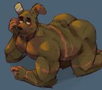 all_fours animatronic anthro biceps breasts butt five_nights_at_freddy&#039;s five_nights_at_freddy&#039;s_3 hi_res lagomorph leporid machine male male/male mammal overweight rabbit robot scar scottgames solo springtrap_(fnaf) srapolowo