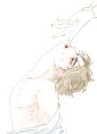  2boys birthmark bishounen blonde_hair dio_brando ear_birthmark faceless faceless_male jojo_no_kimyou_na_bouken jonathan_joestar licking licking_finger marimocham multiple_boys phantom_blood yaoi 