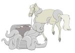 ambiguous_gender anus causationcorrelation duo equid equine equine_anus feral hooves horse mammal mane mimic mimic_chest quadruped sharp_teeth simple_background tail teeth tentacles white_background