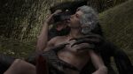 16:9 3d_(artwork) anthro astarion_(baldur&#039;s_gate) baldur&#039;s_gate baldur&#039;s_gate_3 canid canine cuddling digital_media_(artwork) duo elf hi_res human humanoid_pointy_ears knot larian_studios lythlune male male/male mammal mythological_canine mythological_creature mythology pointy_ears vampire werecanid werecanine werecreature werewolf widescreen