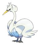  absurdres animal_focus artist_request bird closed_mouth full_body highres no_humans official_art pokemon pokemon_(creature) pokemon_bw pokemon_focus simple_background solo swan swanna third-party_source white_background 