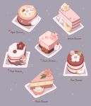  apple apple_slice apricot_(fruit) apricot_blossom cake cake_slice cat cherry cherry_blossoms commentary dessert english_commentary fish flower food food_focus fox fruit goldfish grey_background highres mouse_(animal) no_humans original peach peach_blossom pear pear_blossom pear_slice pink_flower pink_theme plum plum_blossoms rabbit red_flower simple_background stellateart still_life whipped_cream white_flower yellow_flower 