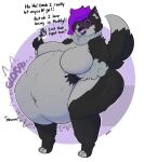  anthro bulging_stomach canid canine canis caring chubby_cheeks duo female hi_res husband_and_wife kc_(kingcreep105) kingcreep105 male male/female mammal married_couple nat_(kingcreep105) overweight overweight_female soft_vore vore willing_pred willing_prey wolf 