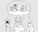 anal anthro antlers asgore_dreemurr bovid caprine chair chairiel chibi cuckquean deer deltarune fantasizing fantasy female furniture goat group horn humor male male/male mammal meme monochrome new_world_deer reindeer rudolph_holiday saintbullart sex thought_bubble toriel trio undertale_(series) voyeur
