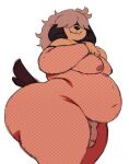 anthro balls big_butt bodysuit butt canid canine canis clothing domestic_dog fishnet_bodysuit fishnet_clothing fishnet_skinsuit genitals hi_res male mammal moobs nipples overweight overweight_male penis robin_(submarine_screw) skinsuit slightly_chubby slightly_chubby_male solo sssonic2 tight_clothing