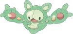 artist_request full_body highres no_humans official_art open_mouth outstretched_arms pokemon pokemon_(creature) pokemon_bw pokemon_focus reuniclus simple_background solo spread_arms third-party_source white_background 