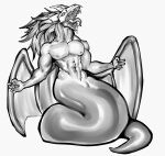 anthro apode draconcopode dragon hi_res hybrid legless male mask muscular muscular_male mythological_creature mythological_scalie mythology naga roaring scalie serpentine solo vein veiny_muscles wearing_mask